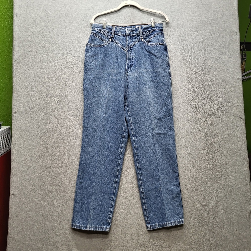 VINTAGE Rocky Mountain Women Jeans 14 LONG Blue Denim Western USA